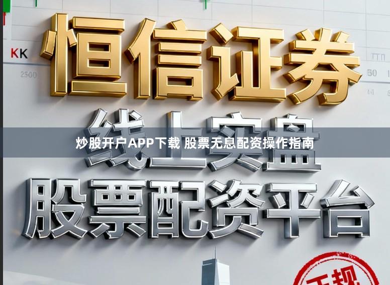 炒股开户APP下载 股票无息配资操作指南