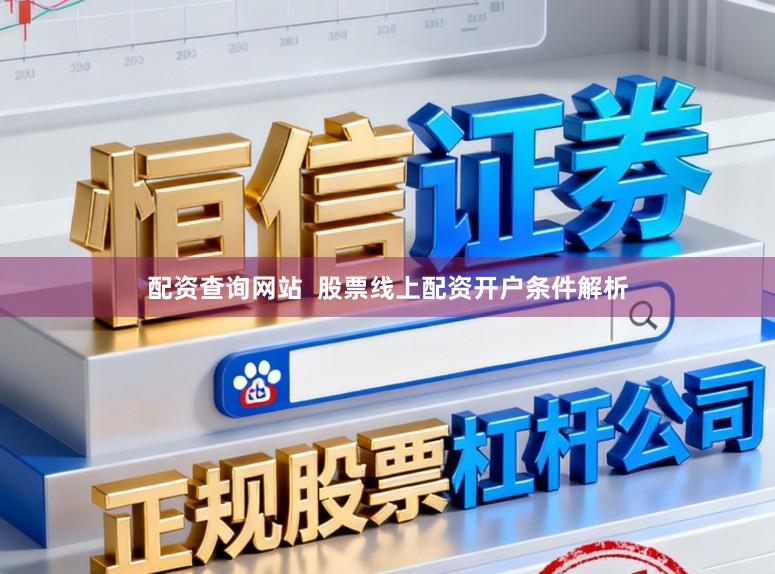 配资查询网站  股票线上配资开户条件解析